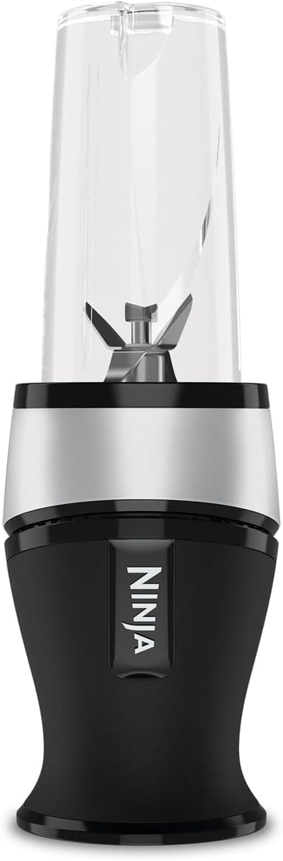 Ninja QB3001EUS mini frullatore nero e argento con due bicchieri da 470 ml