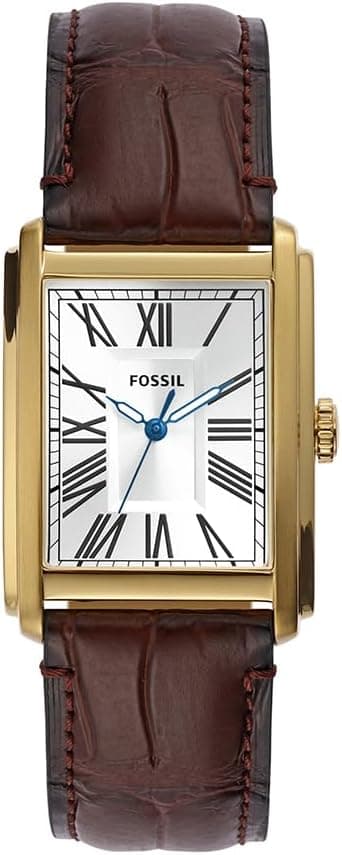 Orologio Fossil Carraway FS6011 da uomo con cinturino in pelle marrone scuro