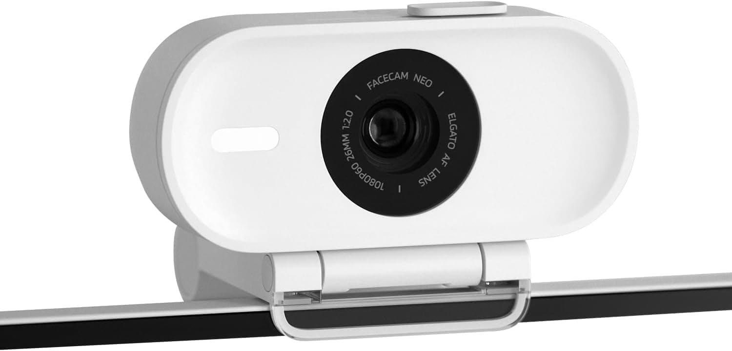 Webcam Elgato Facecam Neo bianca con copriobiettivo