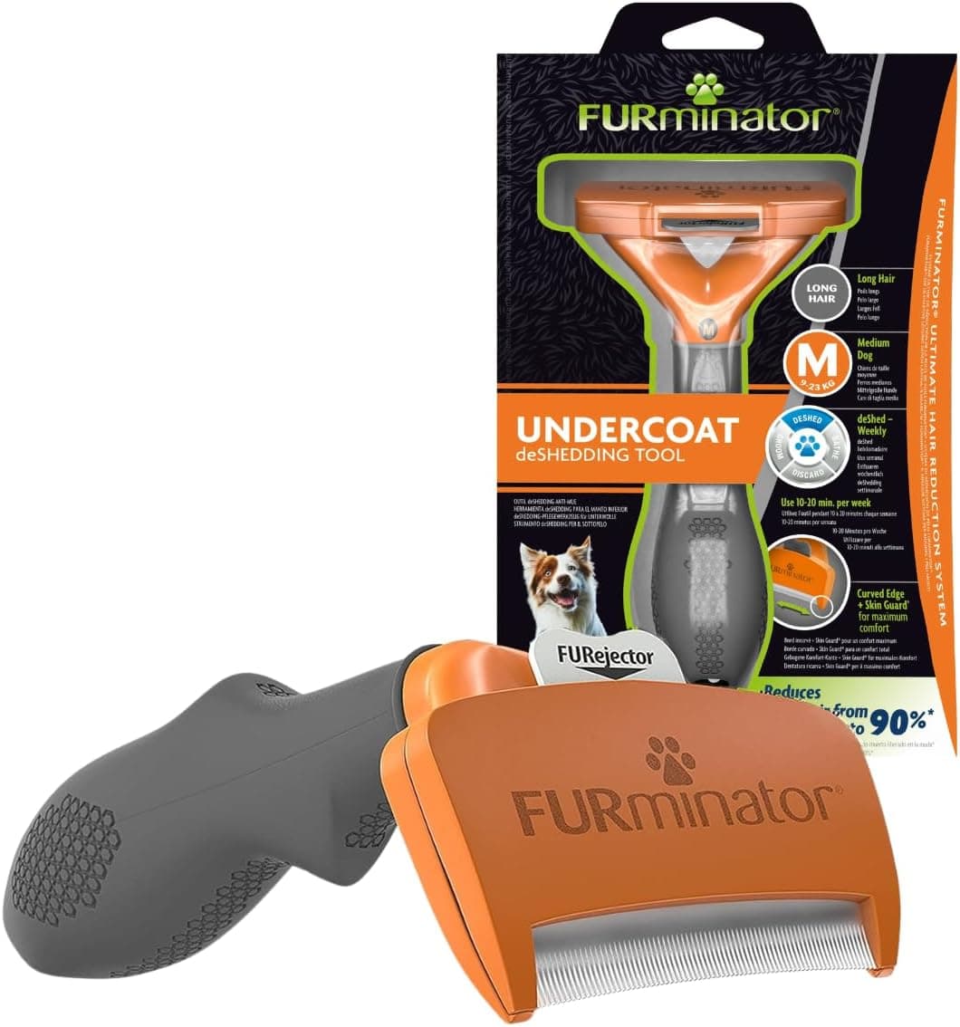 FURminator Undercoat deShedding Tool taglia M per pelo lungo