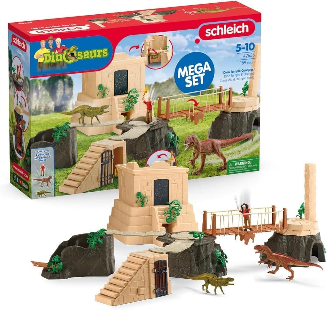 Schleich Dinosaurs 42656 Mega Set Conquista del Tempio del Dinosauro