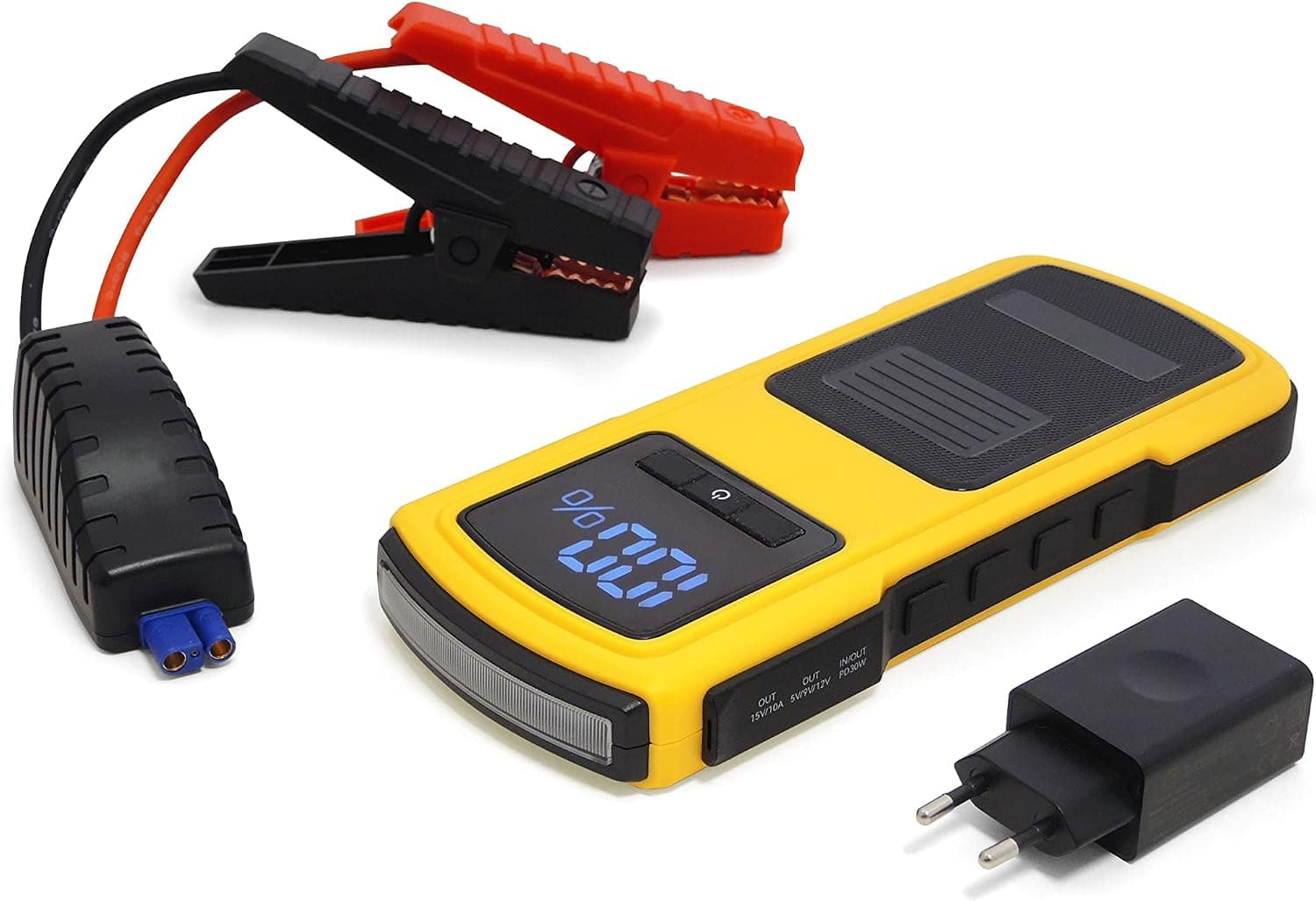 Avviatore d'emergenza Maxtools JSL360 con cavi a pinza e borsa di trasporto