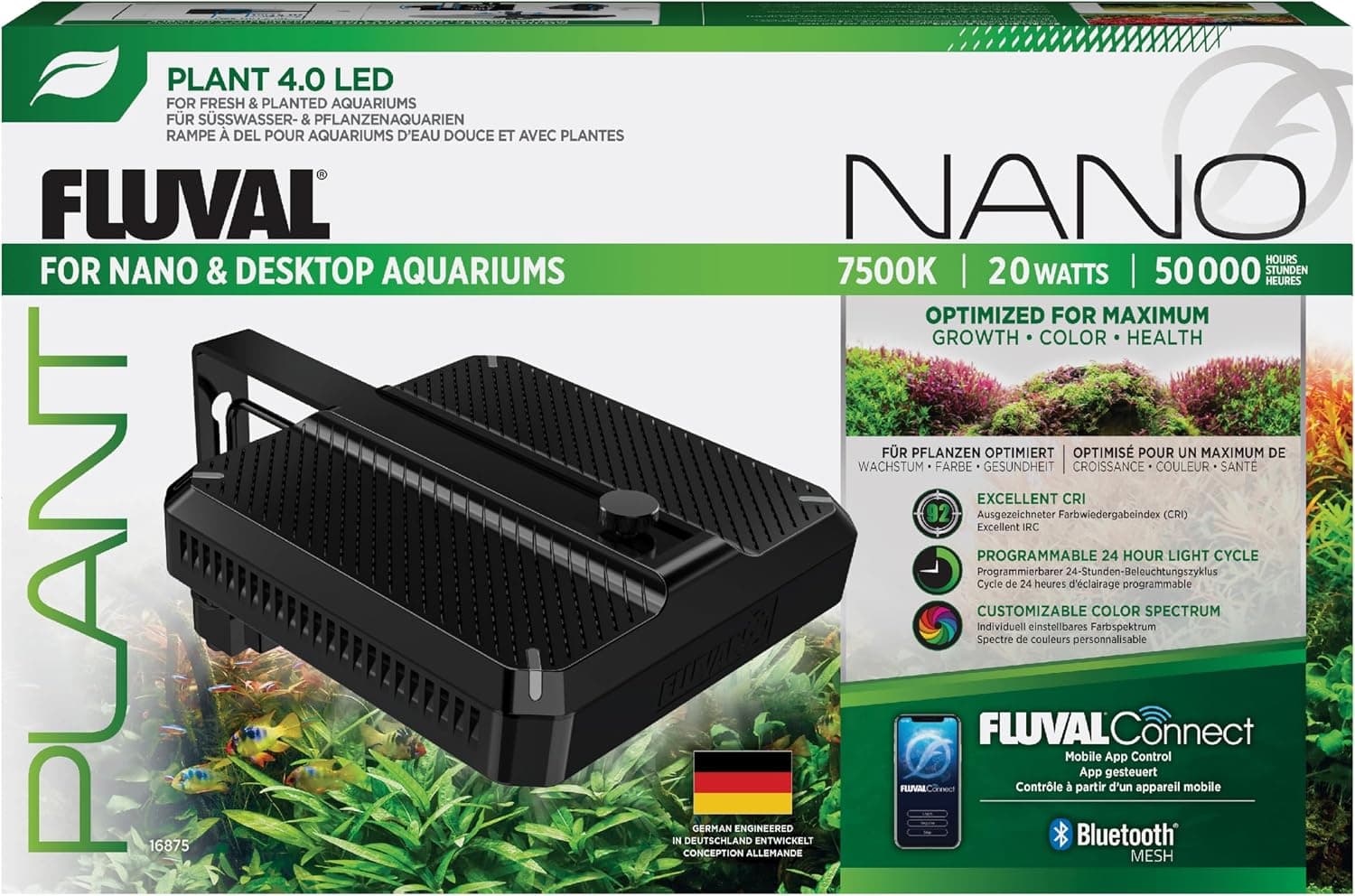 Lampada LED Fluval Plant Nano 4.0 per acquario