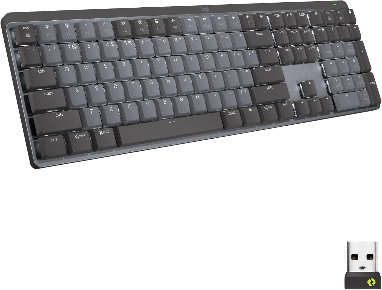 Tastiera Logitech MX Mechanical grafite full size con ricevitore USB