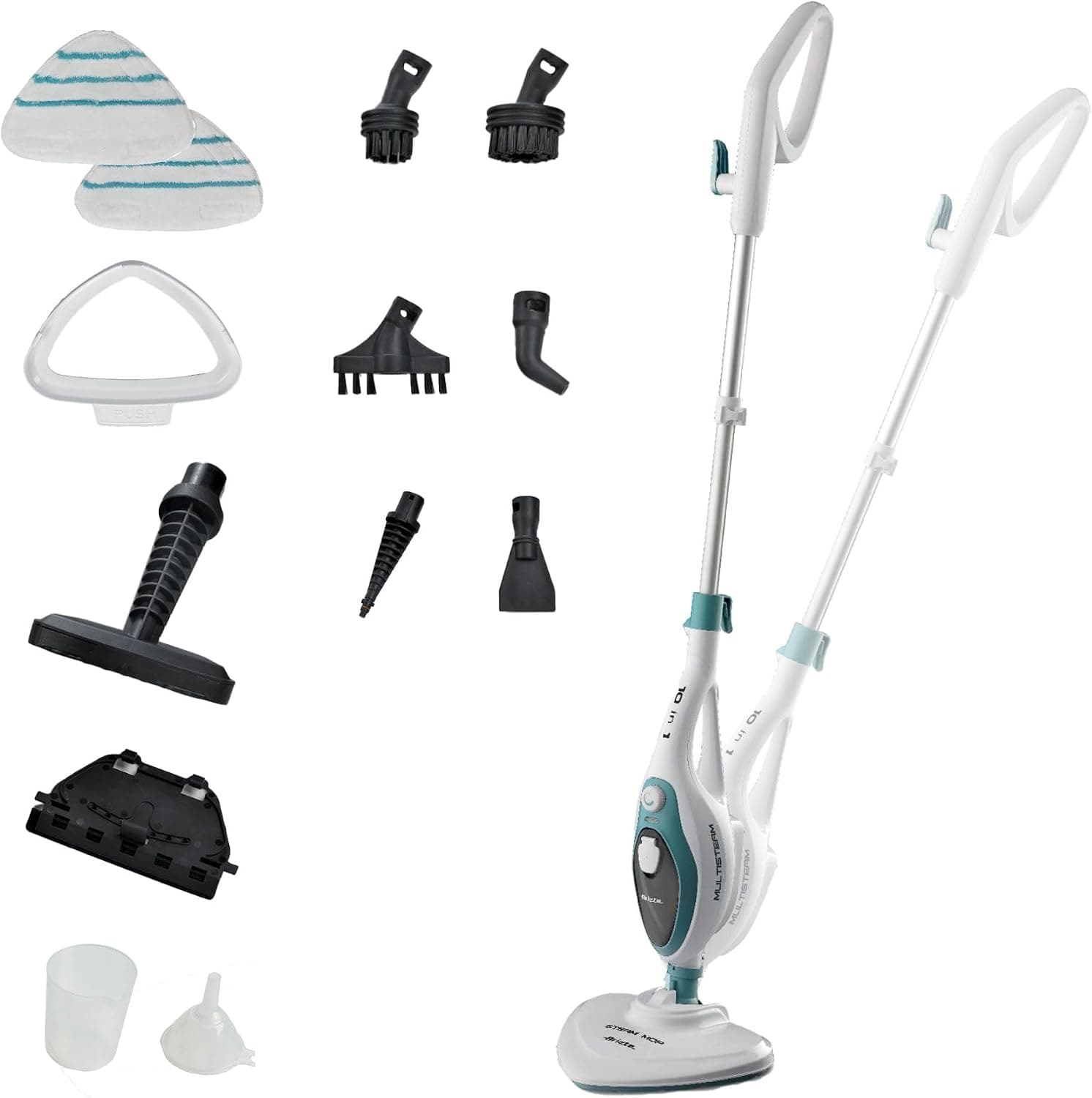 Ariete Steam Mop 10in1 4164 scopa a vapore bianca e azzurra con accessori