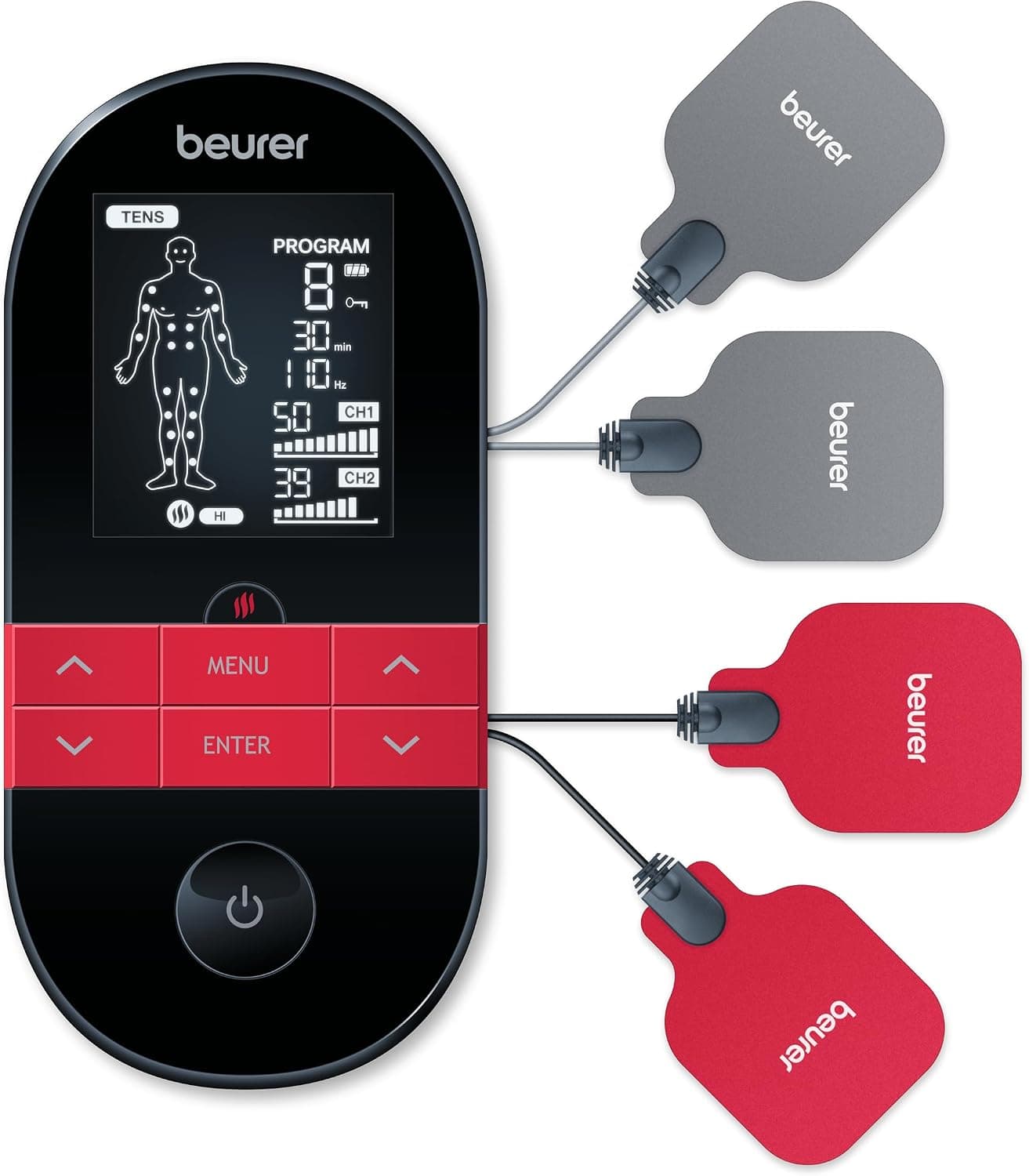 Beurer EM 59 Heat elettrostimolatore TENS EMS con display ed elettrodi