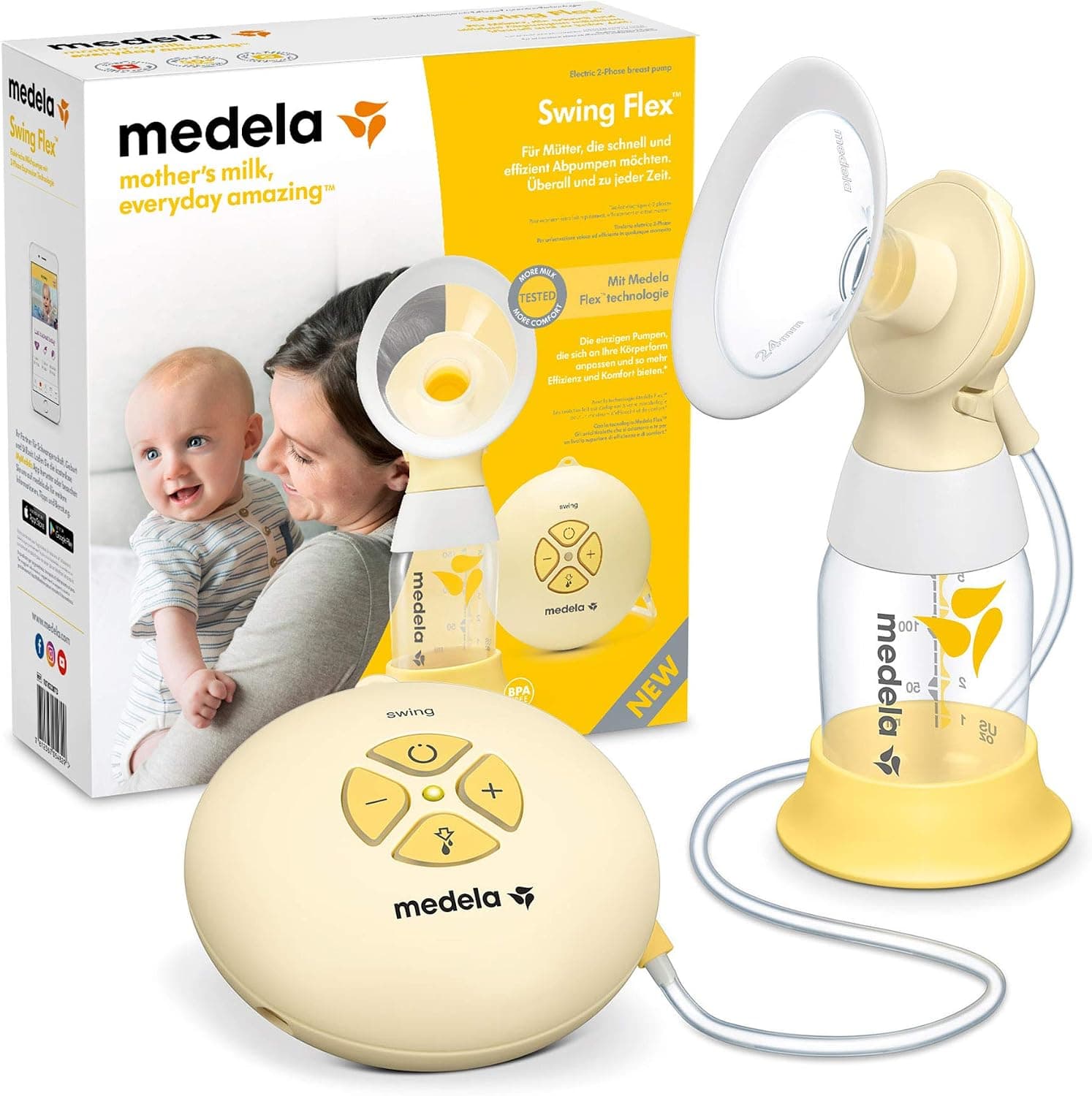 Tiralatte elettrico singolo Medela Swing Flex bianco