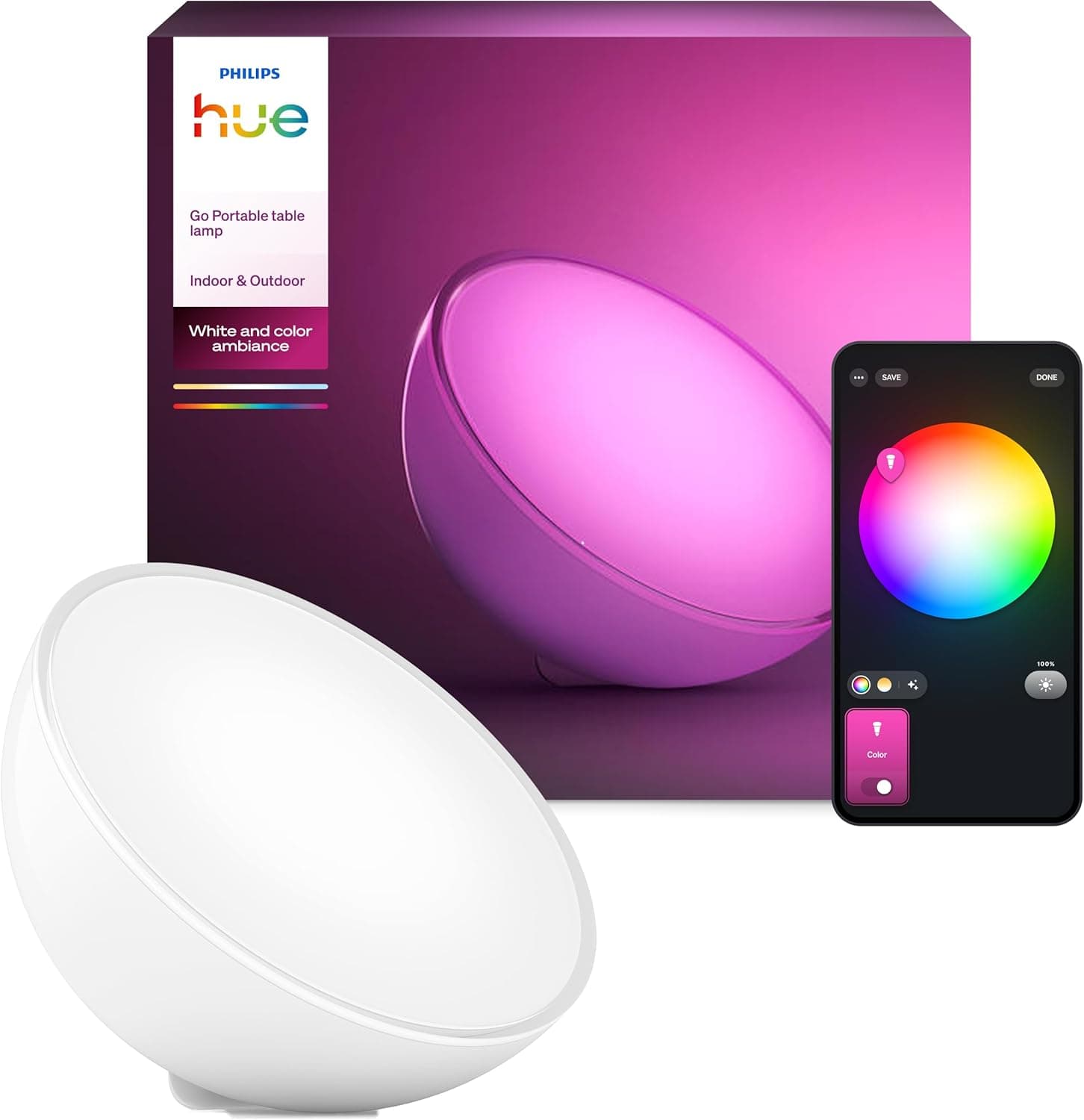 Philips Hue Go lampada portatile White and Color Ambiance