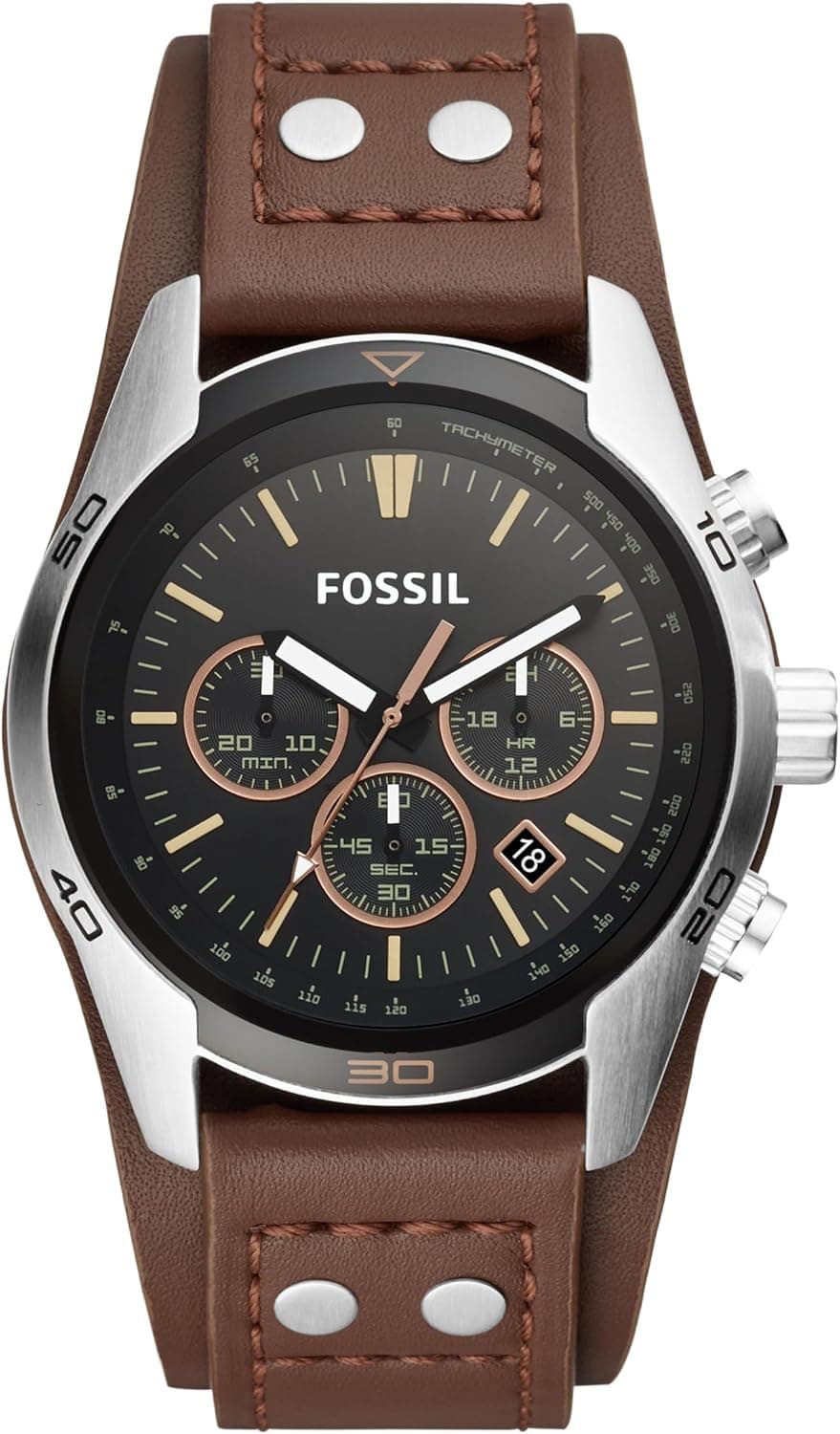 Fossil Coachman CH2891 orologio da uomo cronografo con cinturino in pelle marrone