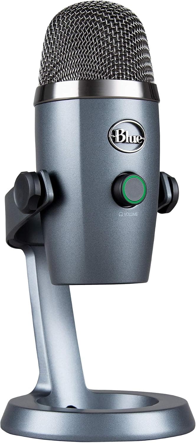 Microfono USB Blue Yeti Nano grigio con base