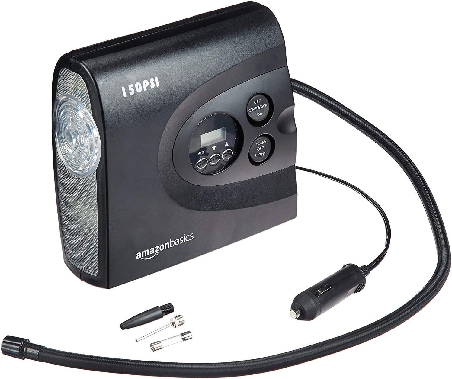 Amazon Basics compressore d'aria portatile 12V 150 PSI con LED