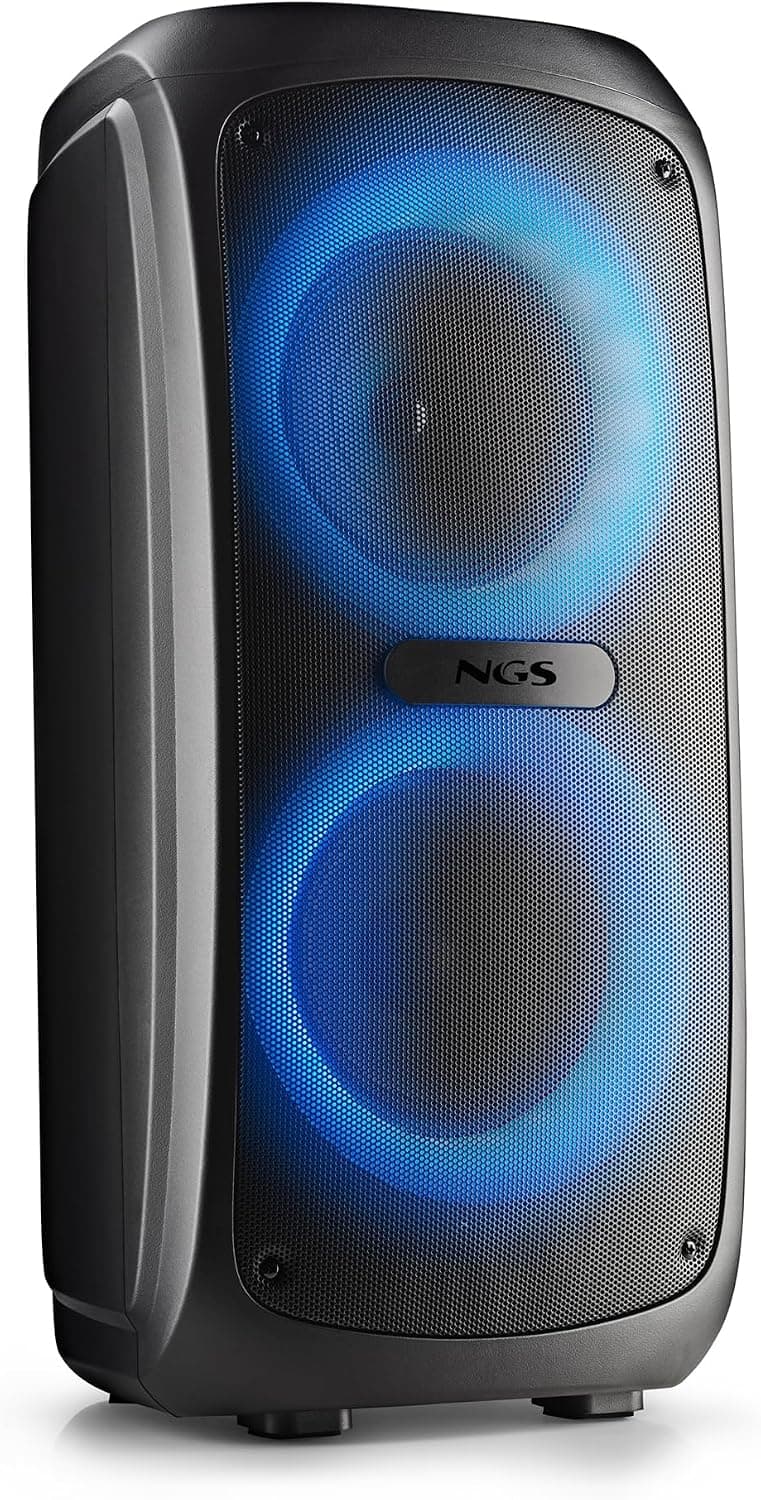 Altoparlante portatile NGS Wild Temper nero con luci LED blu