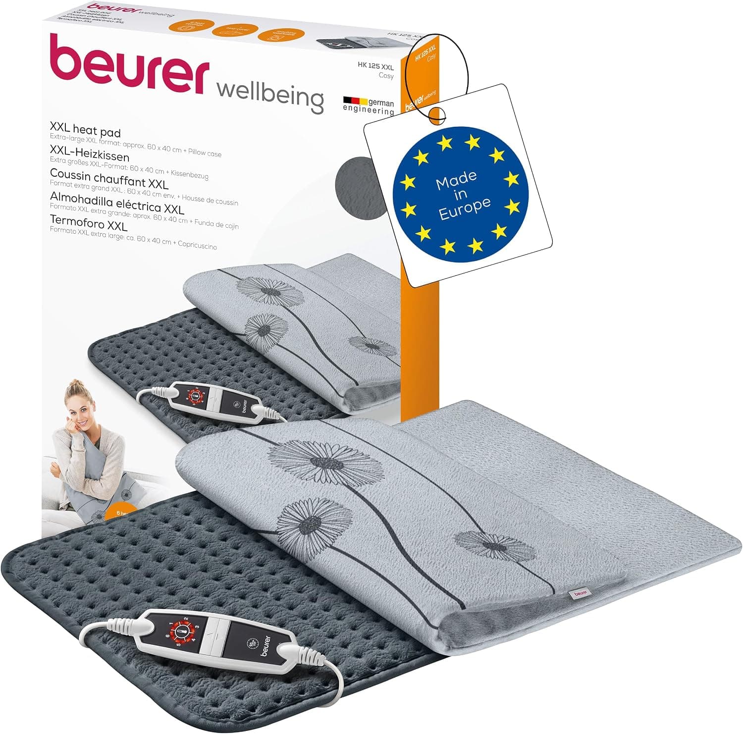 Termoforo Beurer HK 125 Cosy XXL grigio con telecomando